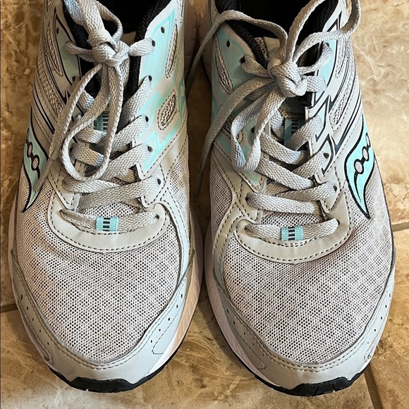 Saucony Cohesion 13 Sneaker Athletic Shoes in Light Gray and Mint - Size 9 - Picture 5 of 11